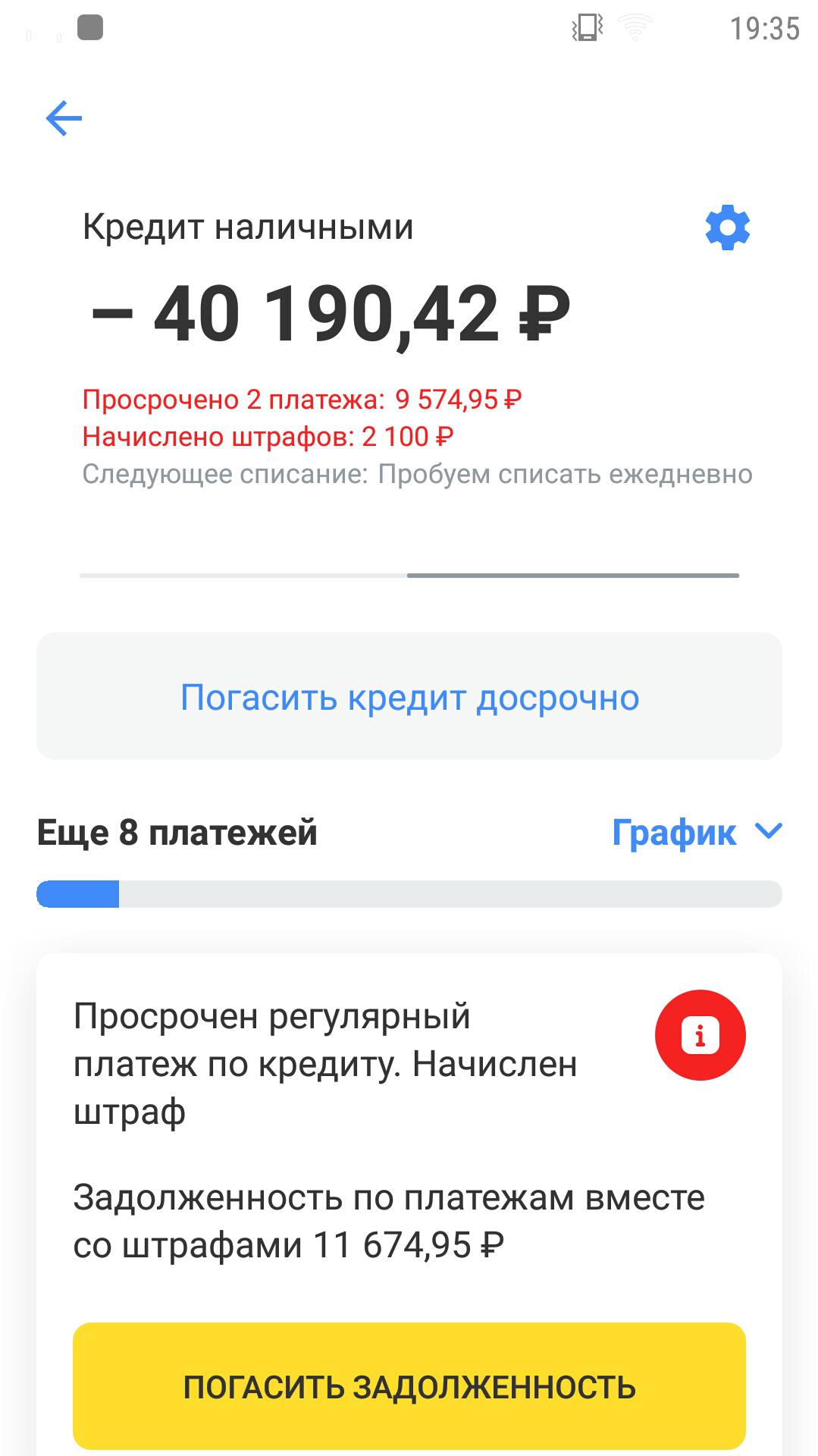 Срочно нужно погасить задолженность по кредиту