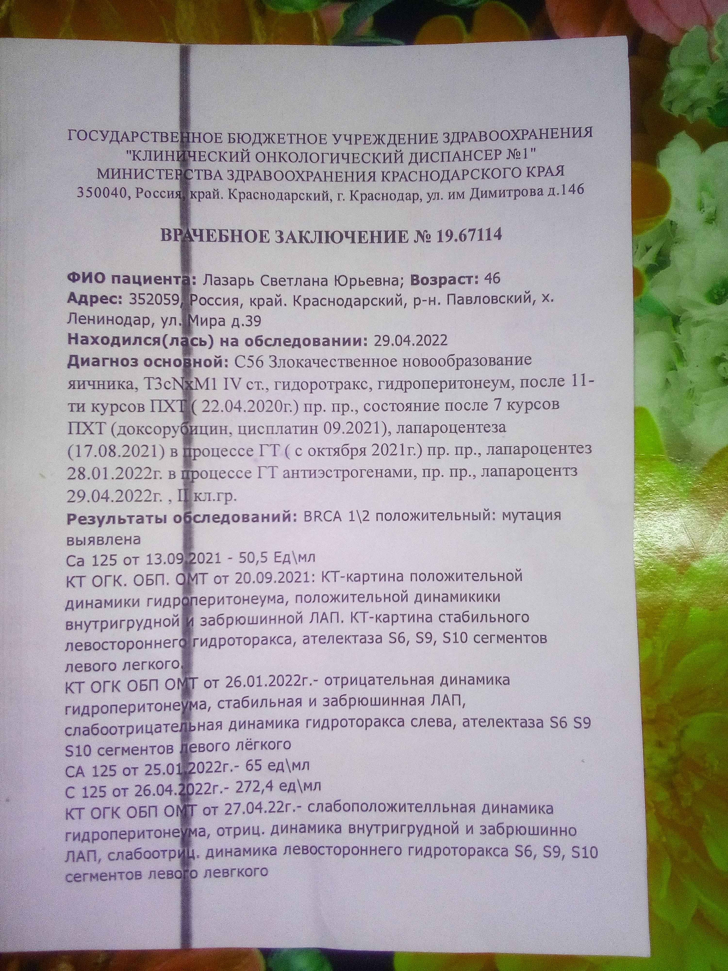 Онкология очень нужна помощь.