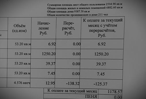 С октября счет за электроэнергию пришел