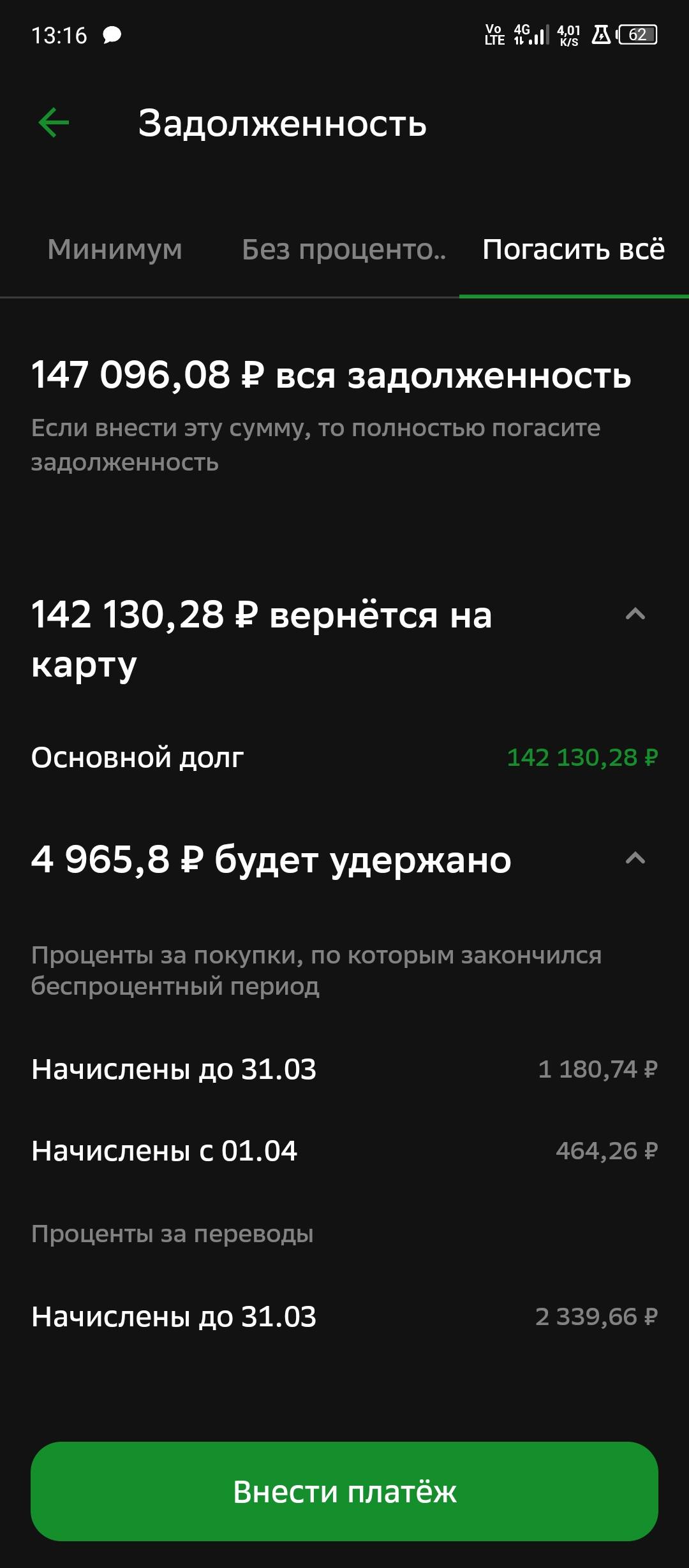 Мечтаю избавиться от кредита.