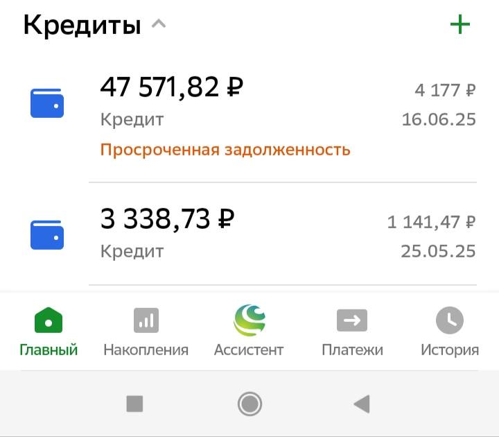 Оплатить просроченную задолженность