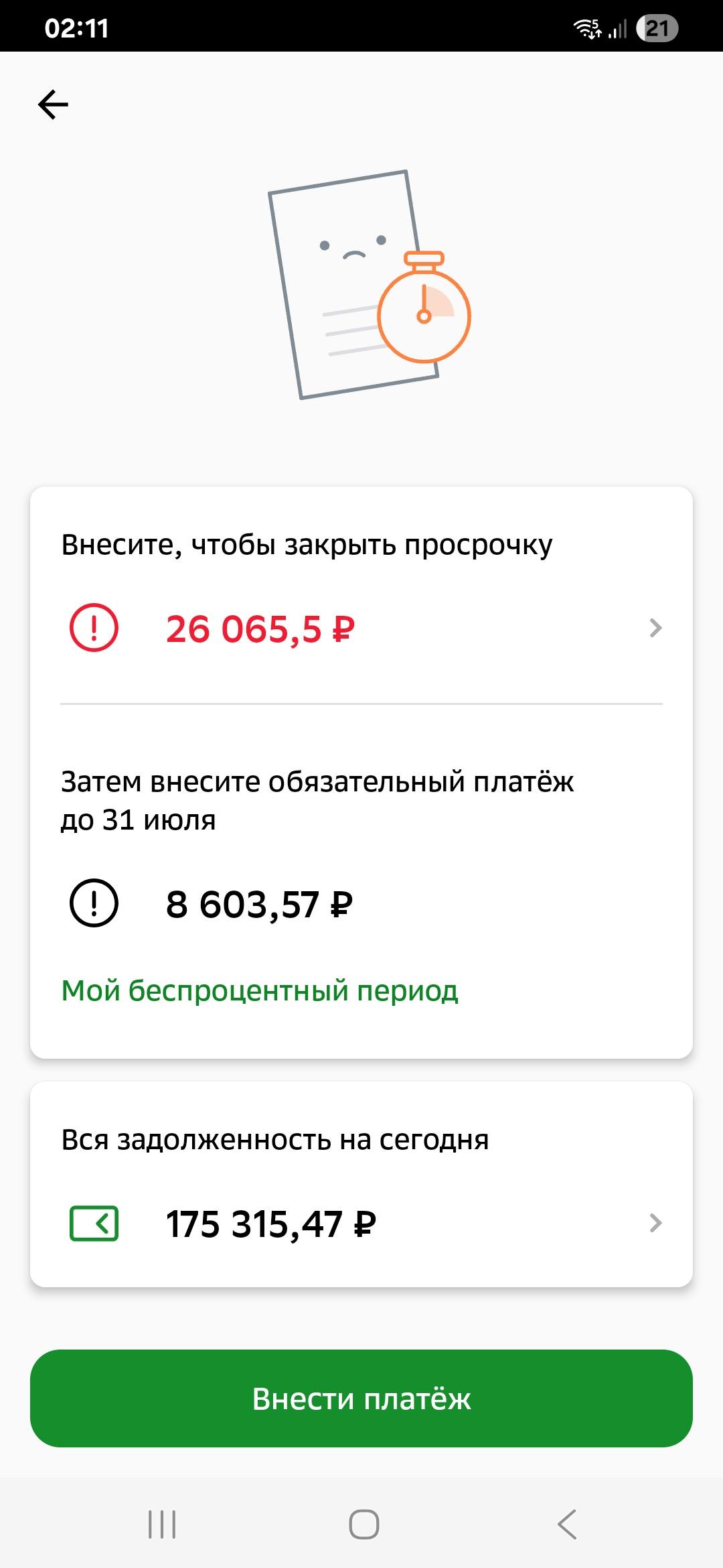 Хочу закрыть кредитку