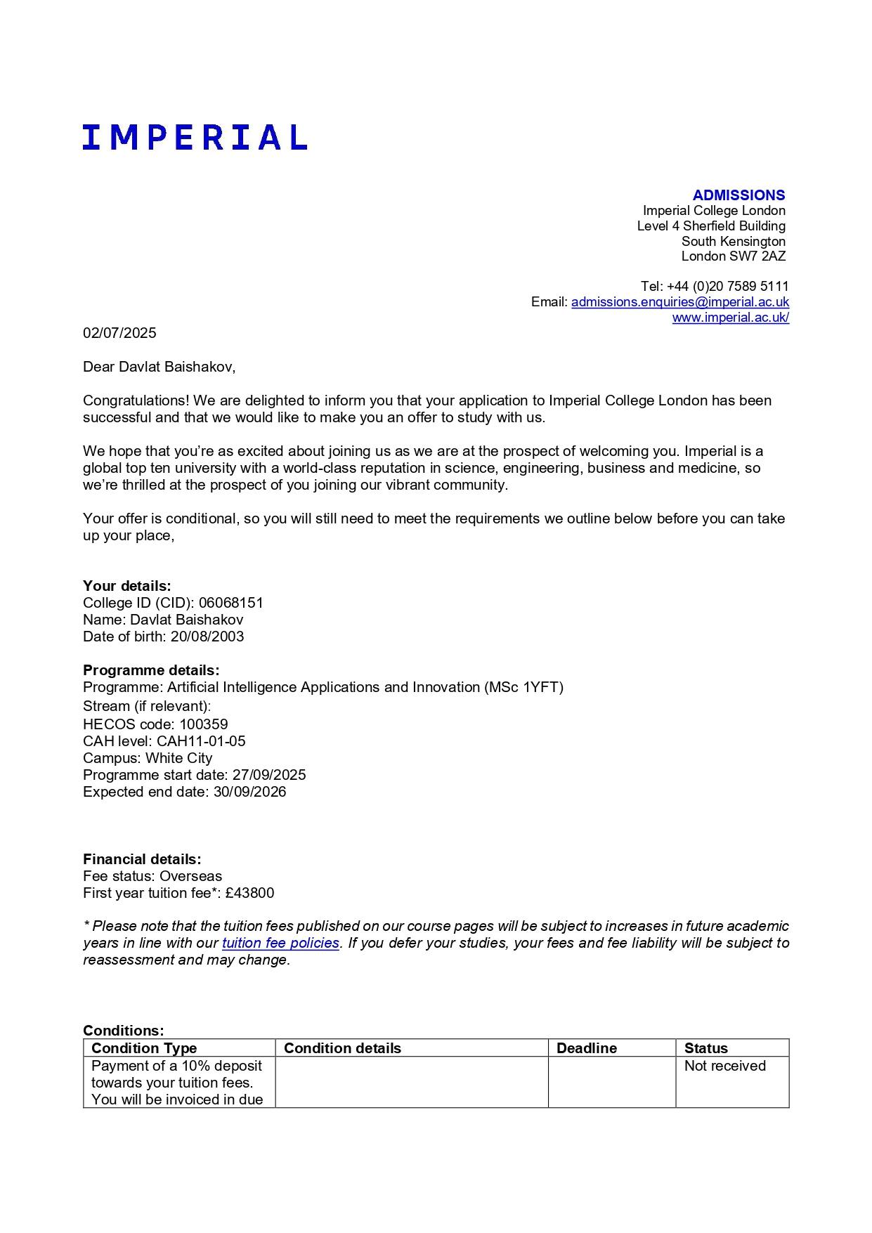 Помогите оплатить учебу в лучшем университете мира