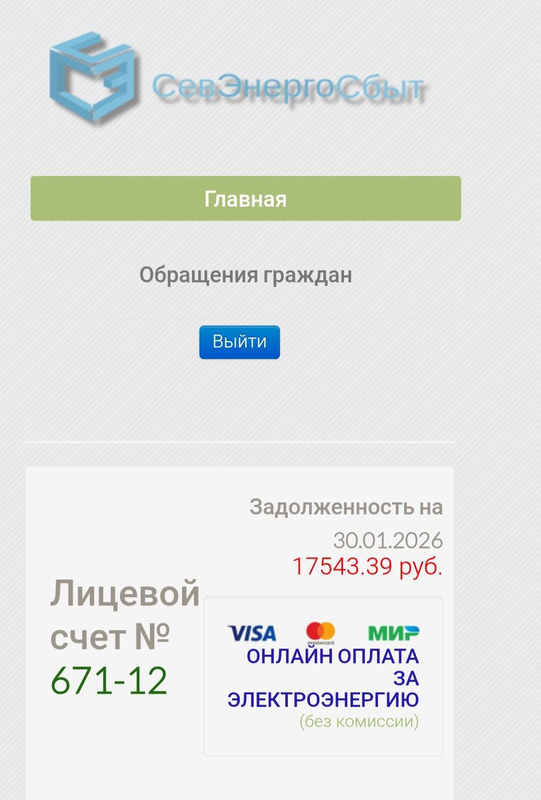 Помогите пожалуйста оплатить за электричество.