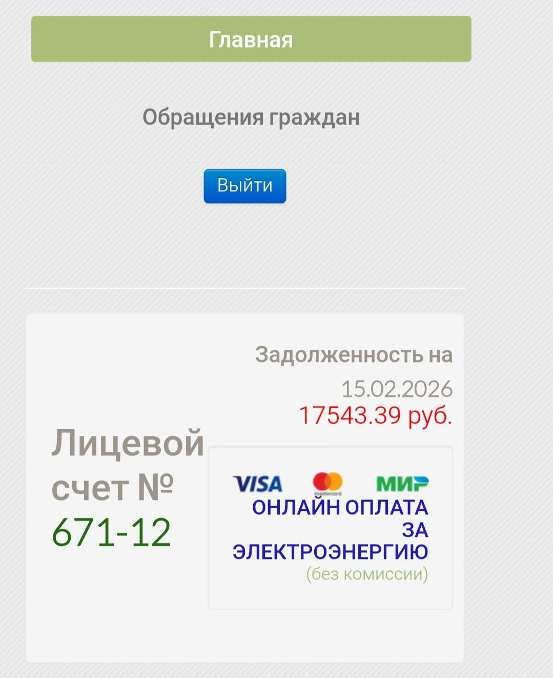 Помогите пожалуйста оплатить за электричество.