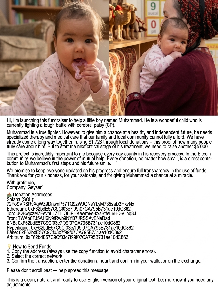 Please help us collect money for our child's medic
