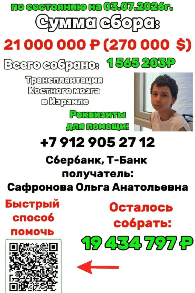 Умоляю о помощи в сборе средств на лечение сына